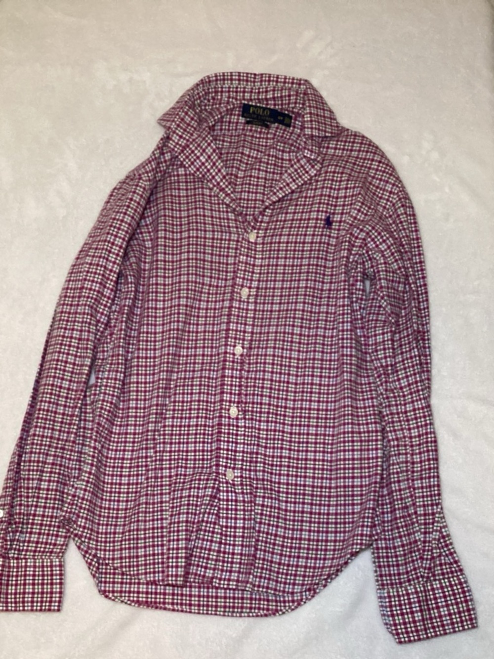 Polo by Ralph Lauren Red and White Check Button-Down Shirt